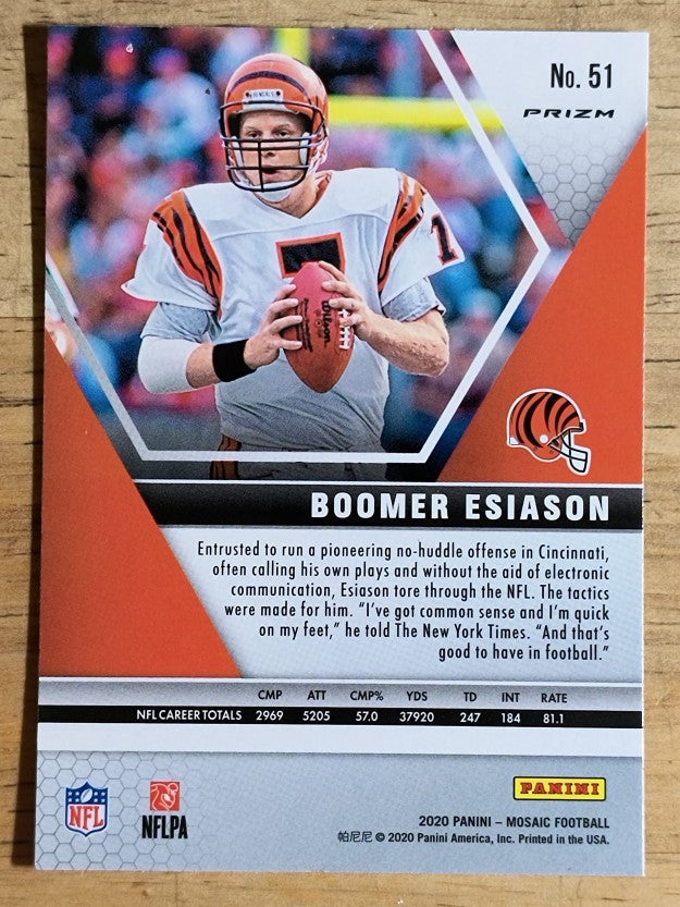 2020 Panini Mosaic Mosaic Camo Pink #51 Boomer Esiason