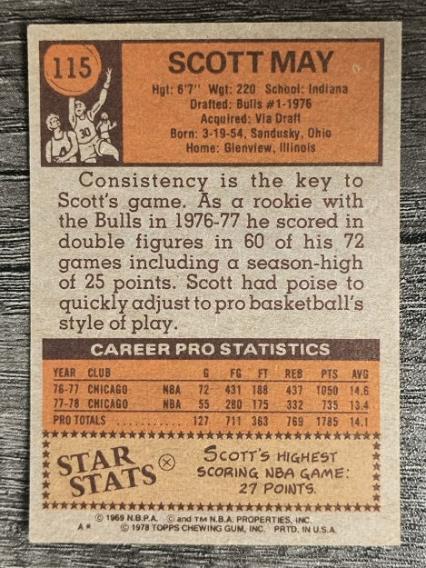 1978-79 Topps #115 Scott May (EXMT)