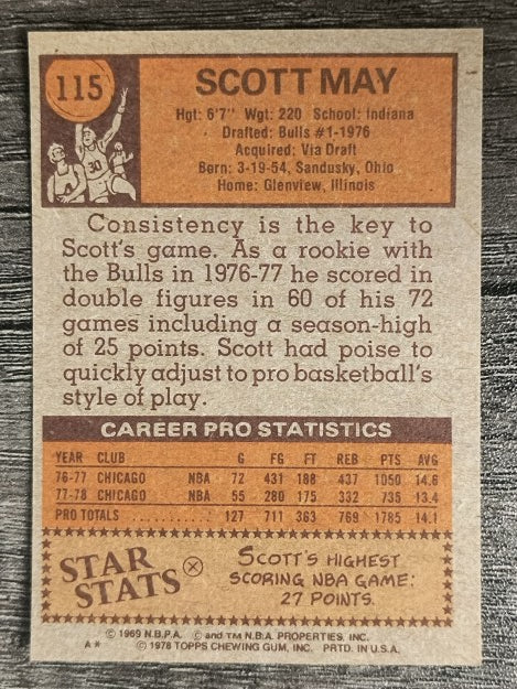 1978-79 Topps #115 Scott May (EXMT)