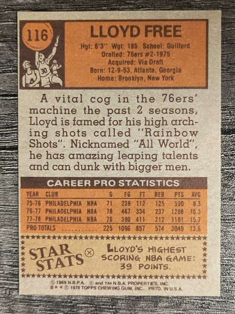 1978-79 Topps #116 Lloyd Free (EXMT)