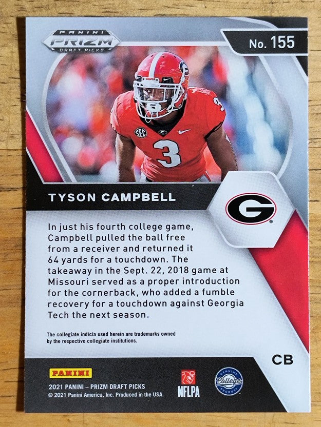 2021 Panini Prizm Draft Picks #155 Tyson Campbell RC