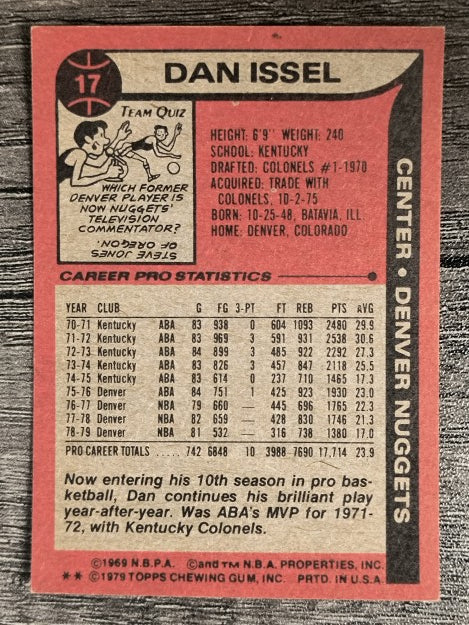 1979-80 Topps #17 Dan Issel (EX)