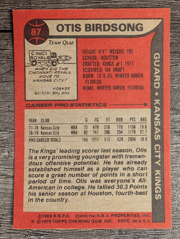 1979-80 Topps #87 Otis Birdsong RC (EXMT)