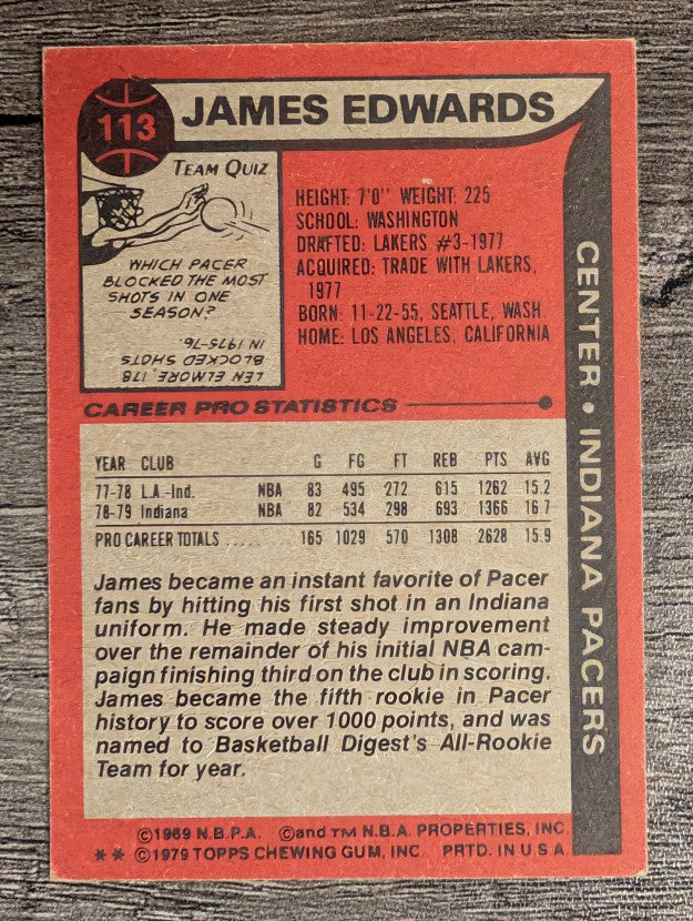 1979-80 Topps #113 James Edwards (EX)