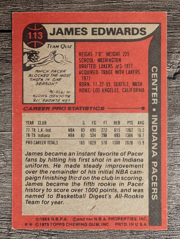 1979-80 Topps #113 James Edwards (EX)