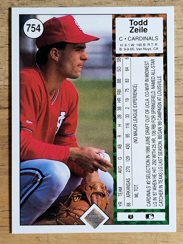 1989 Upper Deck #754 Todd Zeile RC