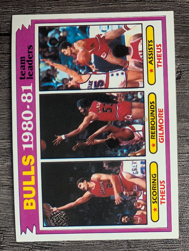 1981-82 Topps #46 Reggie Theus/Artis Gilmore/Reggie Theus TL (NM)