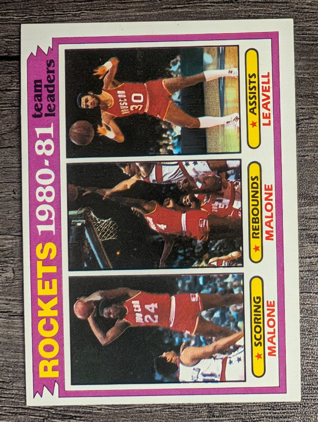 1981-82 Topps #52 Moses Malone/Moses Malone/Allen Leavell TL