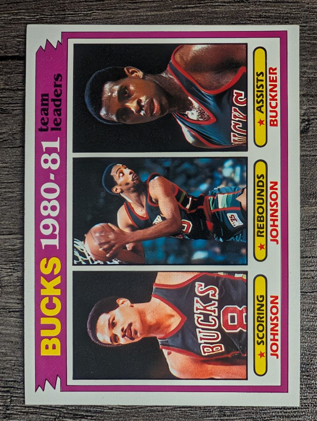 1981-82 Topps #56 Marques Johnson/Mickey Johnson/Quinn Buckner TL