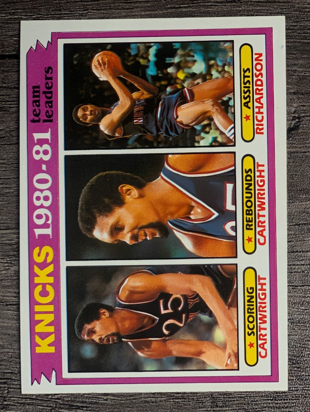 1981-82 Topps #58 Bill Cartwright/Bill Cartwright/Micheal Ray Richardson TL