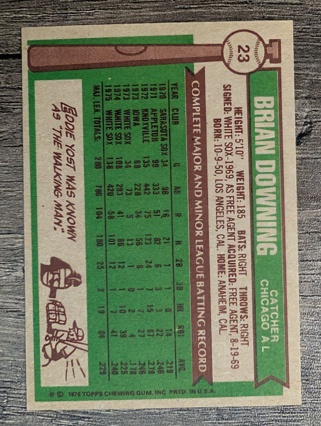 1976 Topps #23 Brian Downing (EXMT)