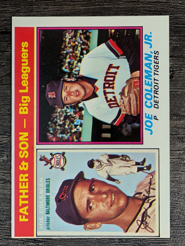 1976 Topps #68 Joe Coleman FS/Joe Coleman Jr. (EX)