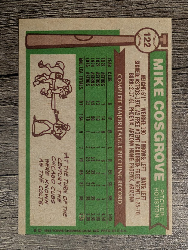 1976 Topps #122 Mike Cosgrove (EX)