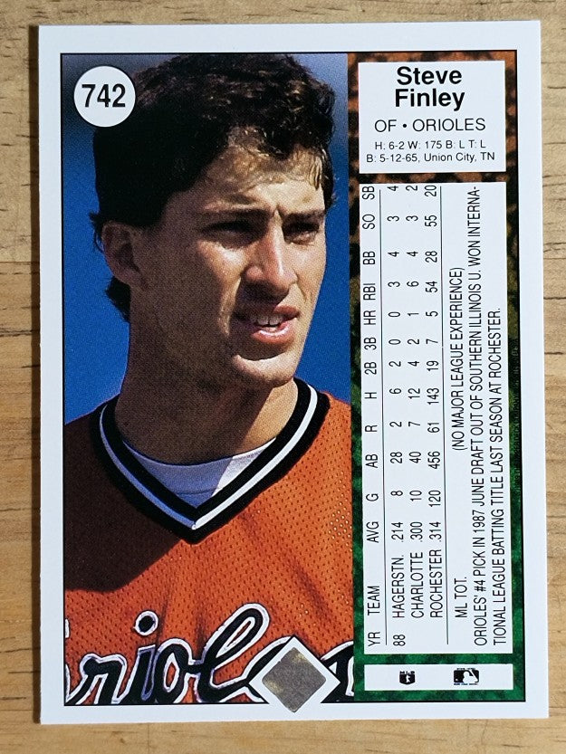1989 Upper Deck #742 Steve Finley RC