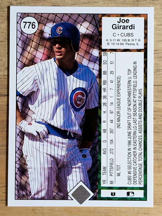 1989 Upper Deck #776 Joe Girardi RC