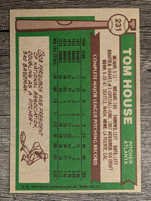 1976 Topps #231 Tom House (EXMT)