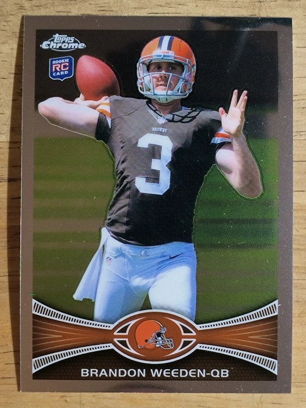 2012 Topps Chrome #79A Brandon Weeden RC/passing forward