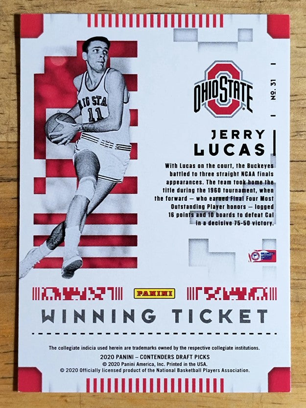 2020-21 Panini Contenders Draft Picks Winning Tickets #31 Jerry Lucas