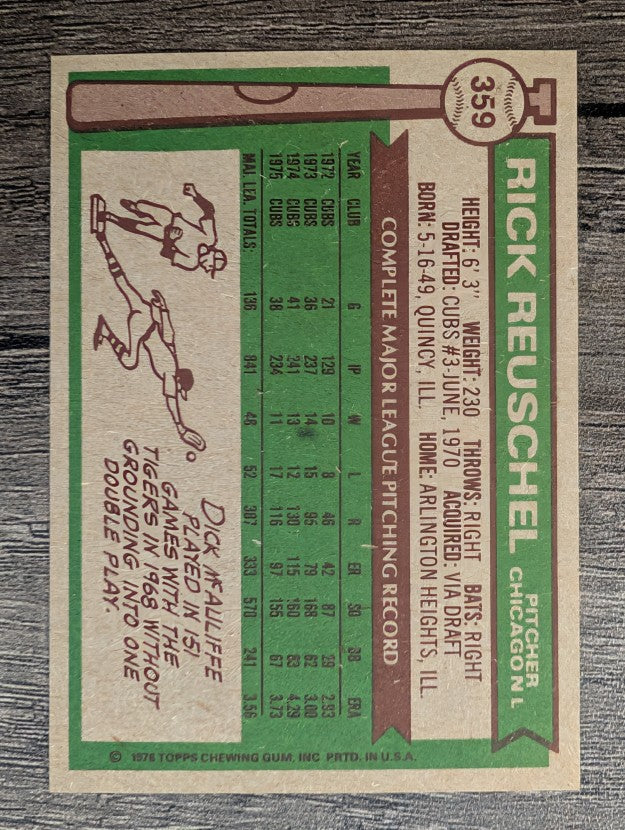 1976 Topps #359 Rick Reuschel (EXMT)