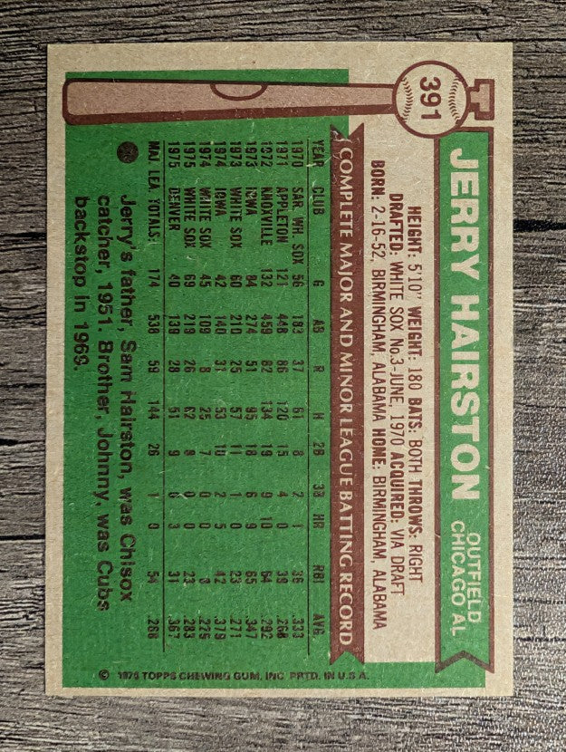 1976 Topps #391 Jerry Hairston (EXMT)