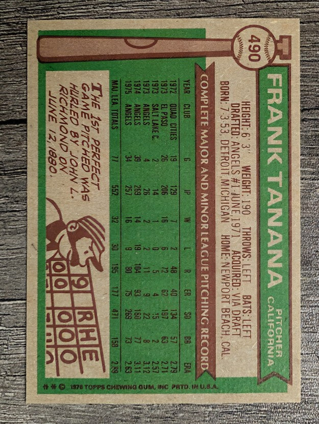 1976 Topps #490 Frank Tanana (NM)