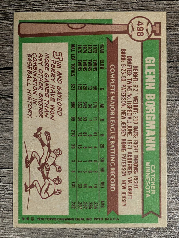 1976 Topps #498 Glenn Borgmann (EXMT)