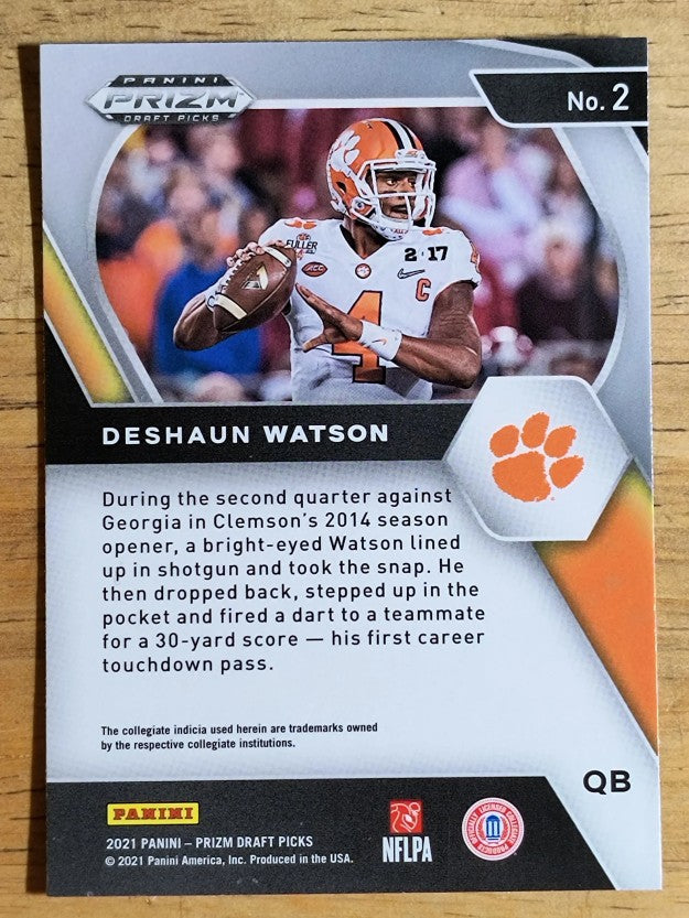 2021 Panini Prizm Draft Picks #2 Deshaun Watson