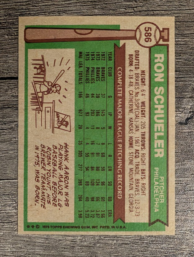 1976 Topps #586 Ron Schueler (MINT)