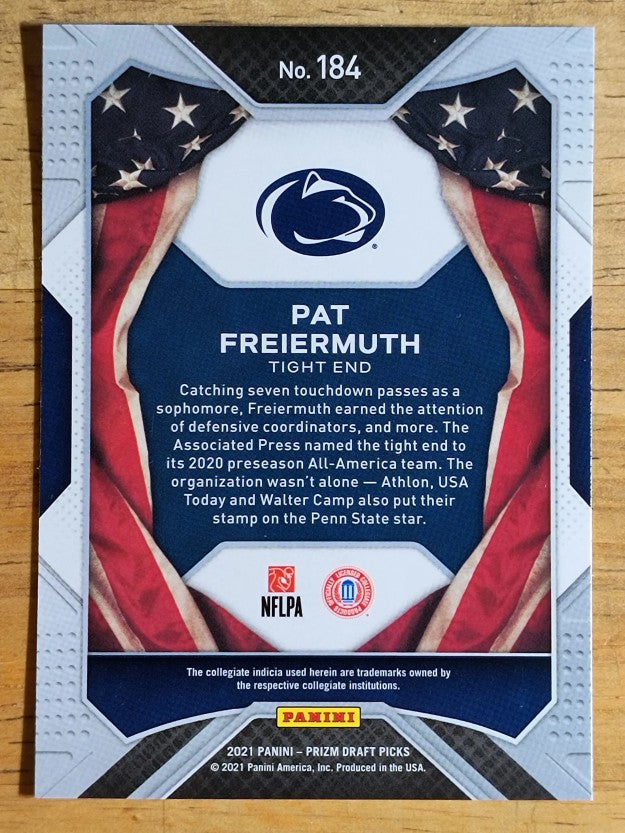 2021 Panini Prizm Draft Picks #184 Pat Freiermuth AA