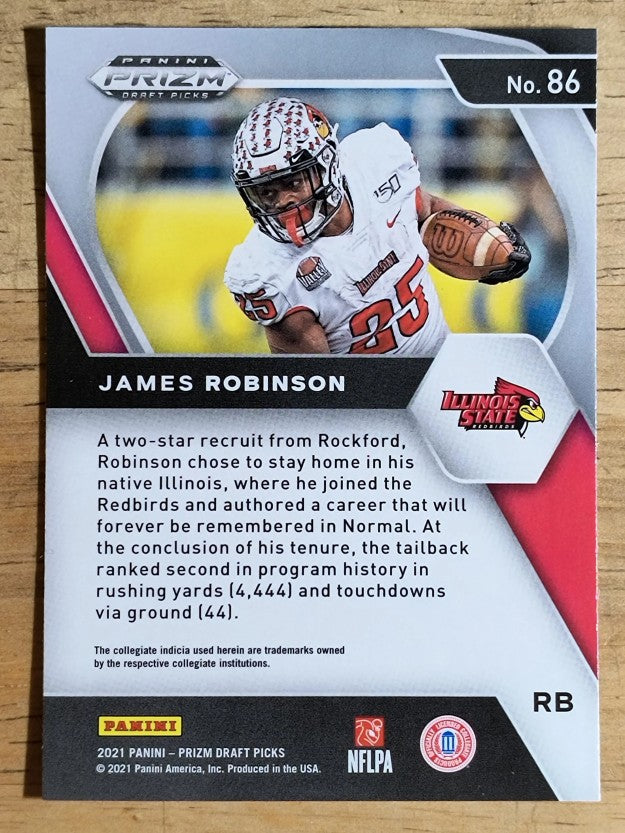 2021 Panini Prizm Draft Picks #86 James Robinson