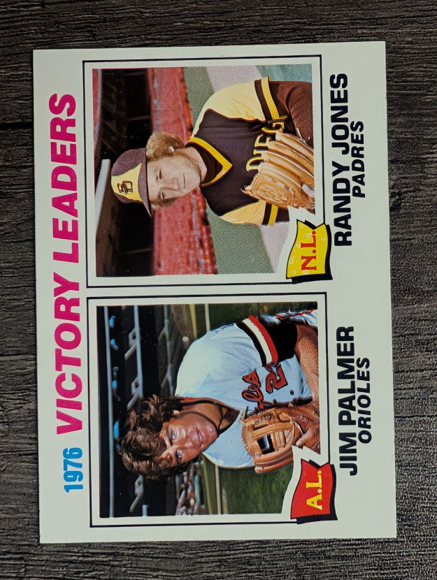 1977 Topps #5 Victory Leaders/Jim Palmer/Randy Jones (MINT)