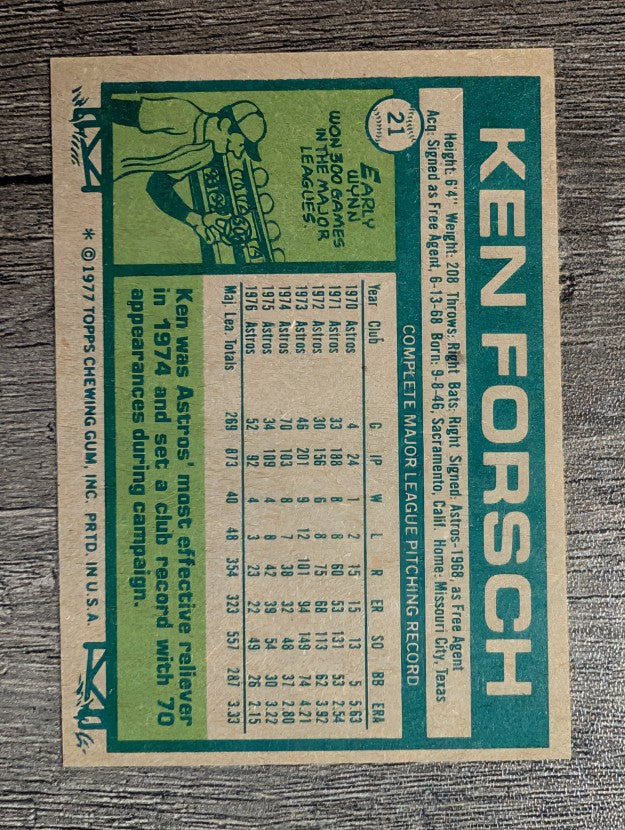 1977 Topps #21 Ken Forsch (EXMT)