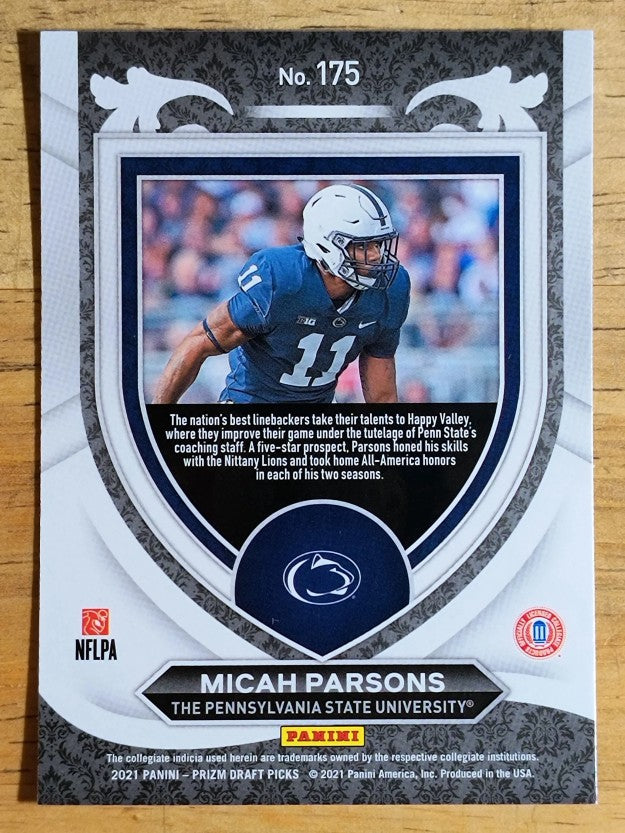 2021 Panini Prizm Draft Picks #175 Micah Parsons C