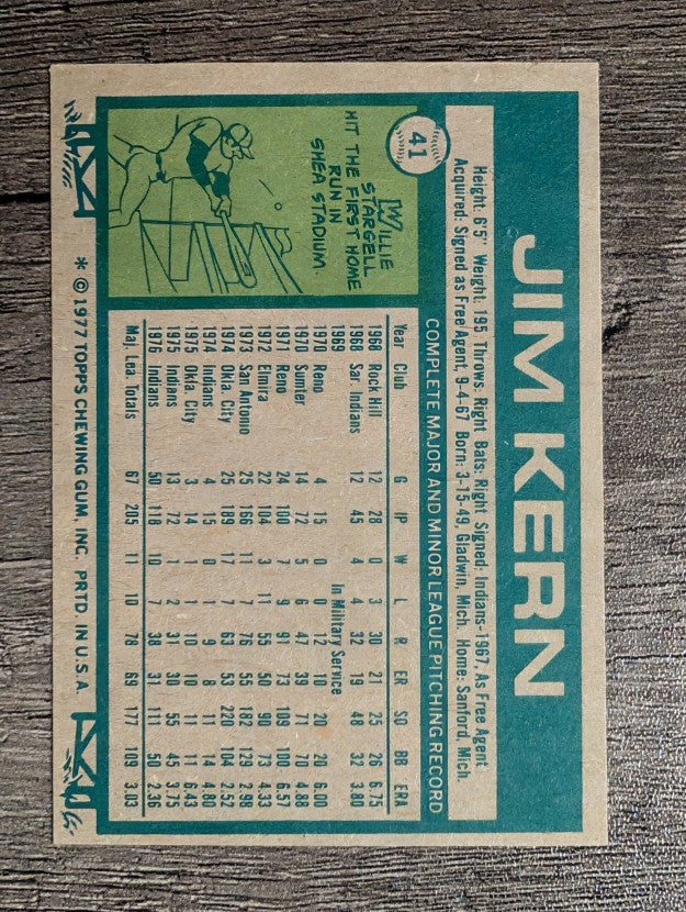 1977 Topps #41 Jim Kern (NM)
