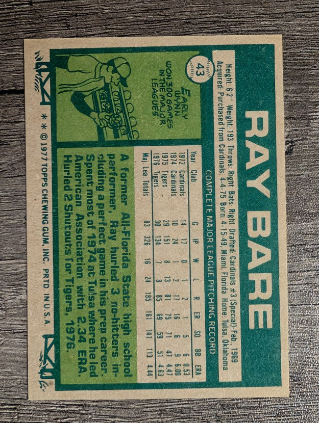 1977 Topps #43 Ray Bare (NMMT)