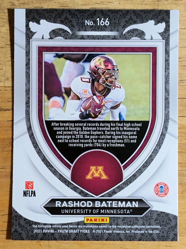 2021 Panini Prizm Draft Picks #166 Rashod Bateman C