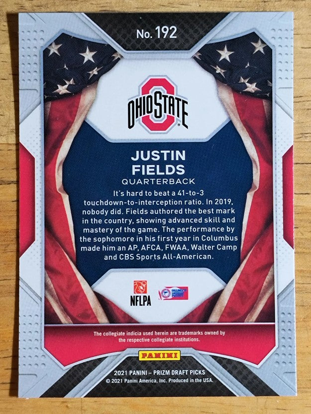 2021 Panini Prizm Draft Picks #192 Justin Fields AA