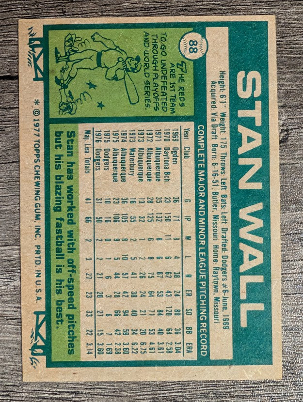 1977 Topps #88 Stan Wall (NM)