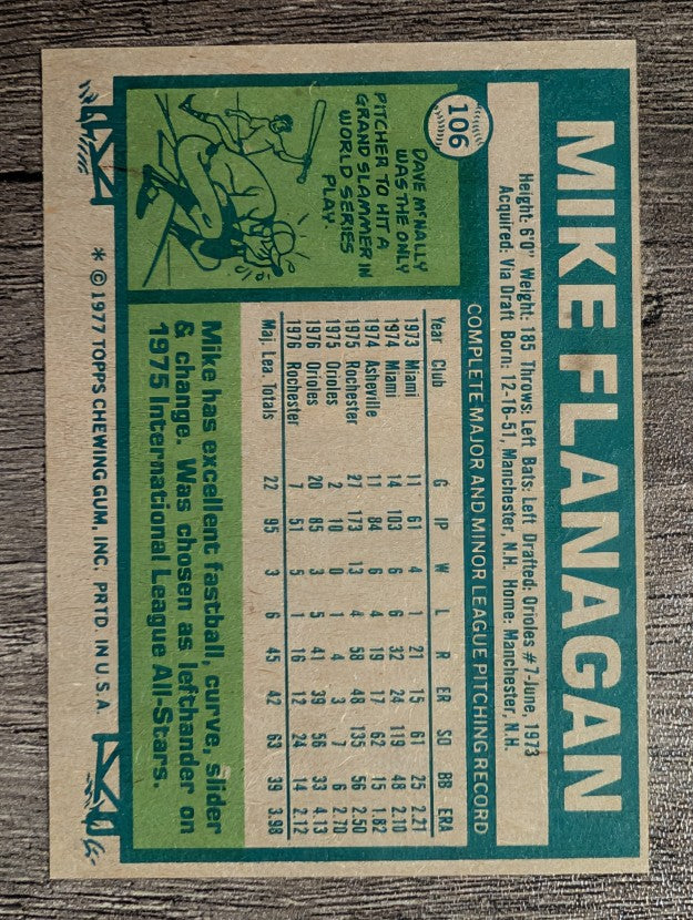 1977 Topps #106 Mike Flanagan (NM)