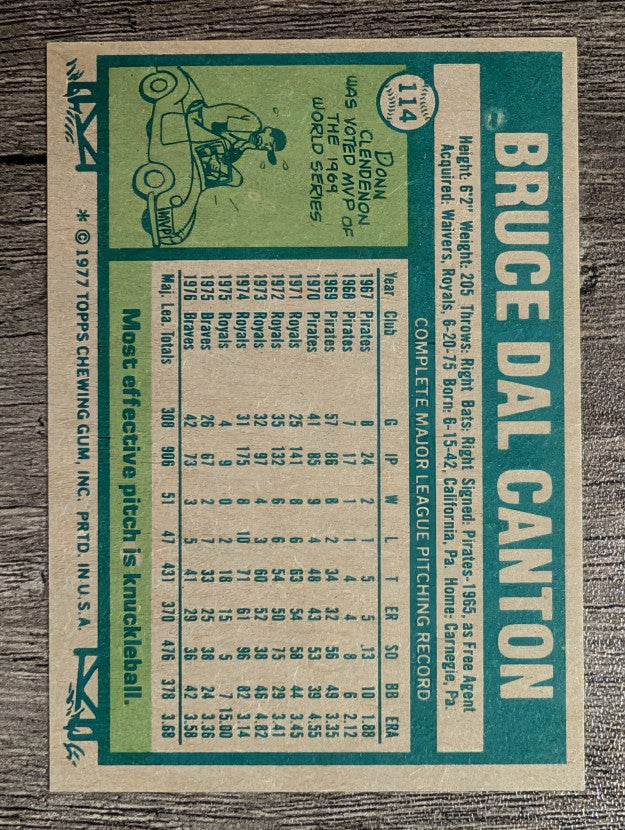 1977 Topps #114 Bruce Dal Canton (EXMT)