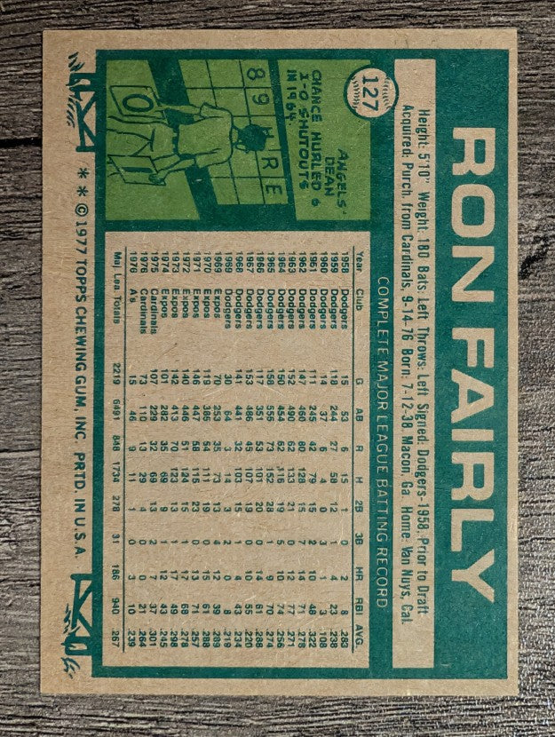 1977 Topps #127 Ron Fairly (EXMT)