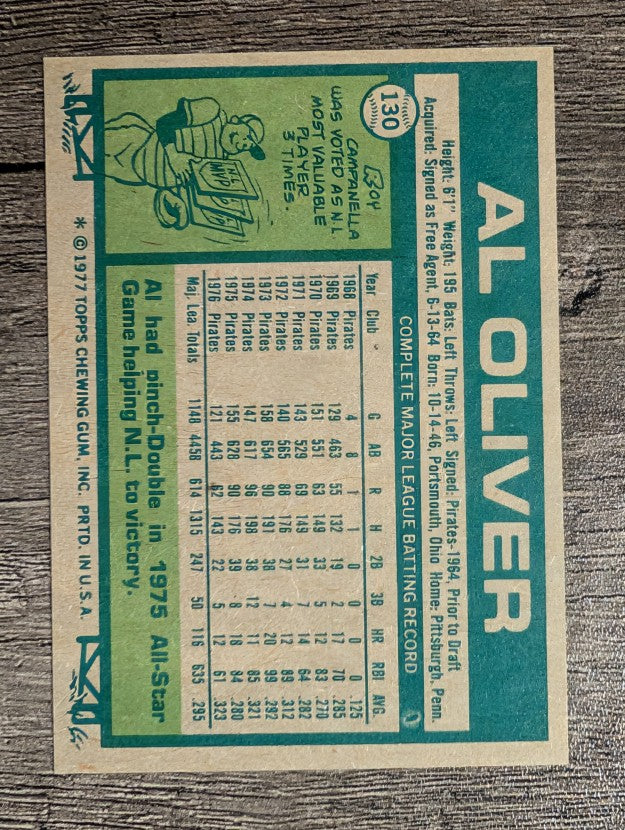 1977 Topps #130 Al Oliver (NM)