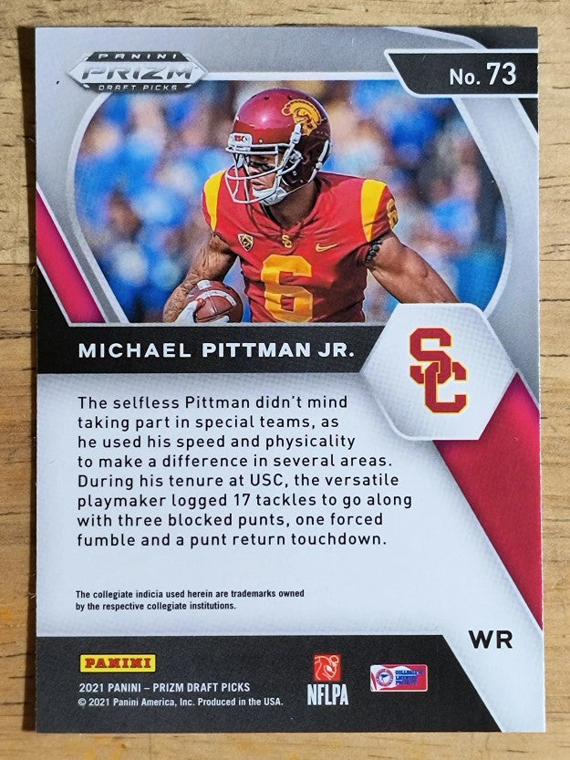2021 Panini Prizm Draft Picks #73 Michael Pittman Jr.