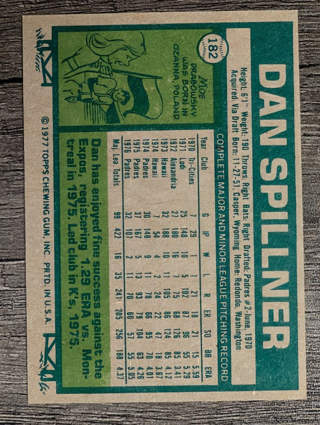 1977 Topps #182 Dan Spillner (EXMT)