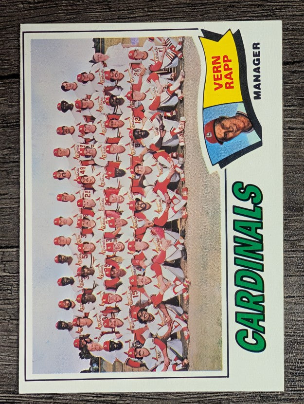 1977 Topps #183 St. Louis Cardinals CL/Vern Rapp MG (EX)
