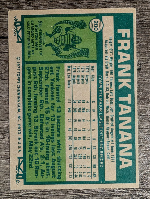 1977 Topps #200 Frank Tanana (EXMT)