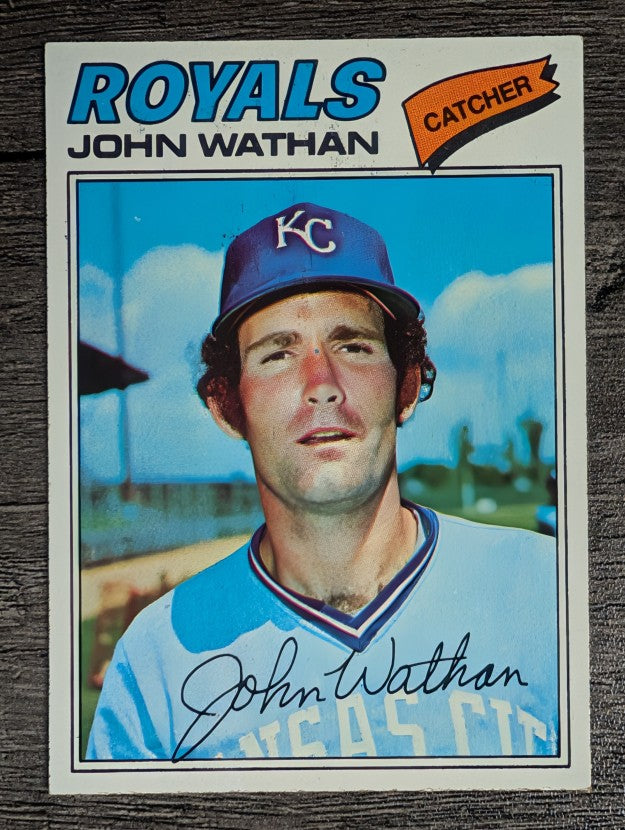 1977 Topps #218 John Wathan RC (EXMT)