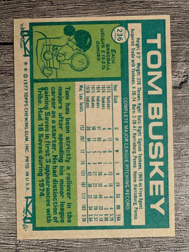 1977 Topps #236 Tom Buskey (EXMT)
