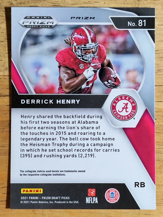 2021 Panini Prizm Draft Picks Prizms Green #81 Derrick Henry