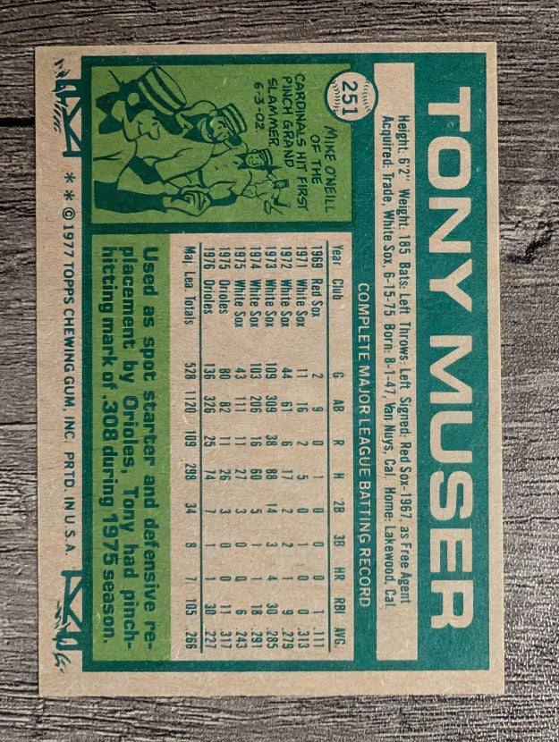 1977 Topps #251 Tony Muser (NM)